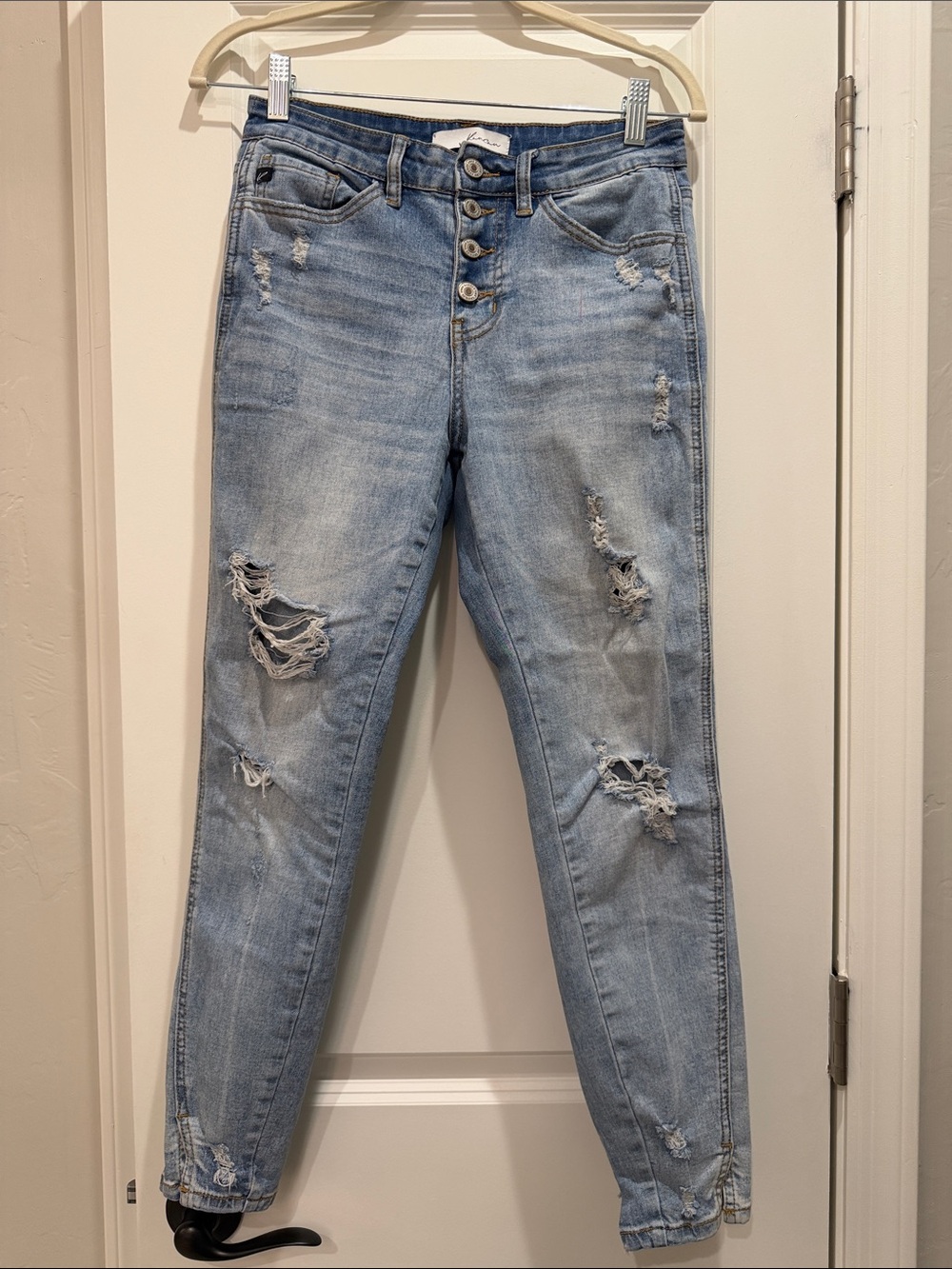 KanCan Light Blue Distressed Boyfriend Jeans